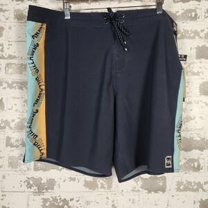 Billabong Men's Board Shorts Dbah Lo Tide Recycler Navy Blue Size 40 Swim Trunks